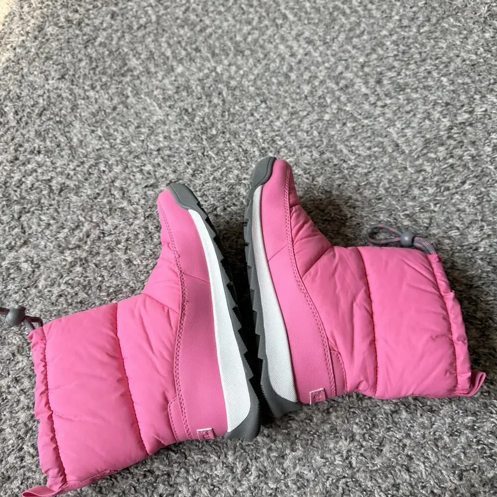 Sorel Whitney II Puffy Mid Waterproof Boots Pink Kids Sz 5 Quilted Winter Puffy